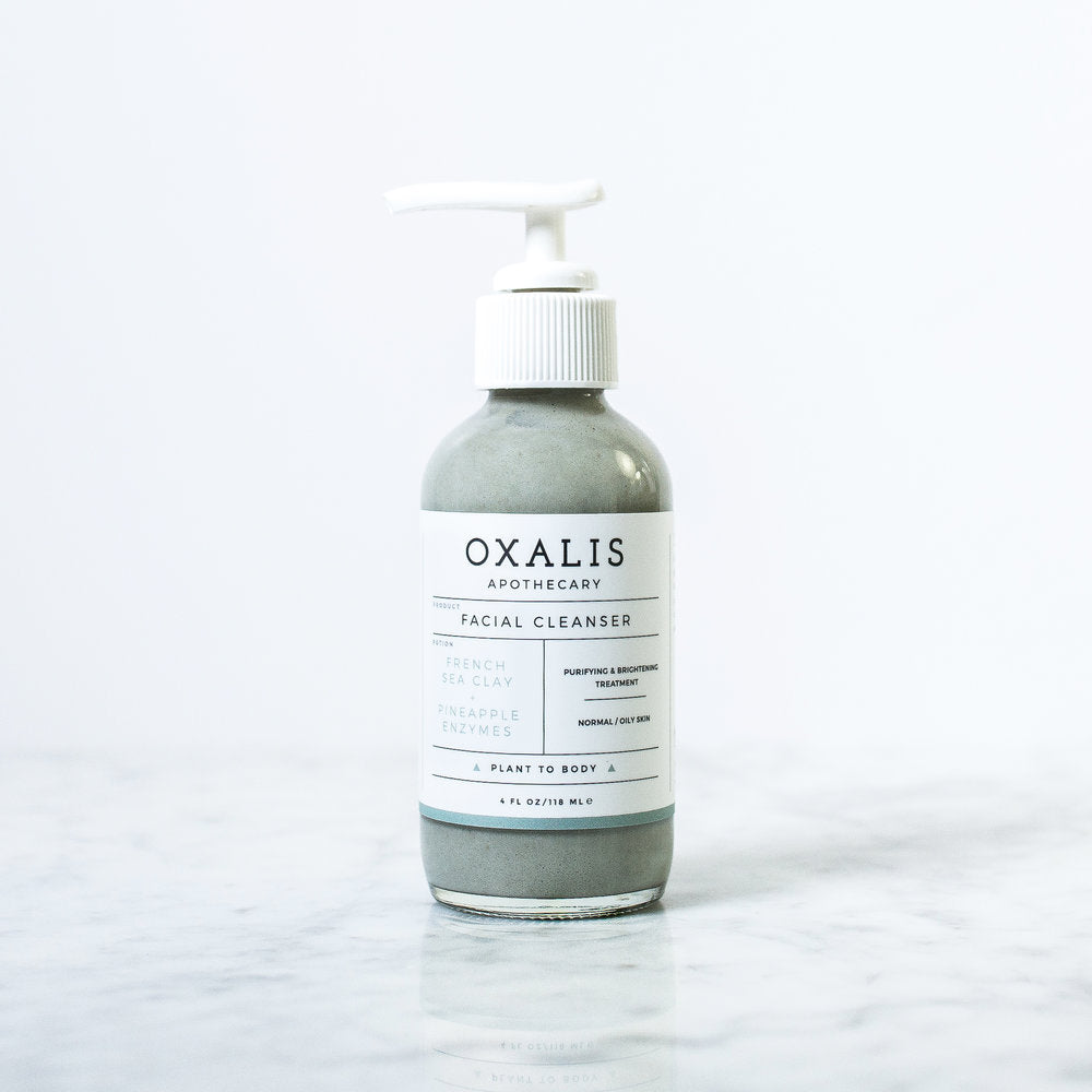Oxalis Apothecary French Sea Clay + Pineapple Enzymes Facial Cleanser